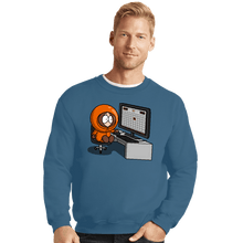 Load image into Gallery viewer, Daily_Deal_Shirts Crewneck Sweater, Unisex / Small / Indigo Blue Always Dead!
