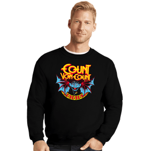 Daily_Deal_Shirts Crewneck Sweater, Unisex / Small / Black The Count