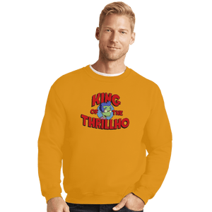 Shirts Crewneck Sweater, Unisex / Small / Gold King Of The Thrillho