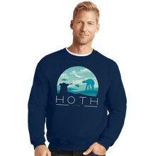Load image into Gallery viewer, Shirts Crewneck Sweater, Unisex / Small / Navy Hoth Icy Planet
