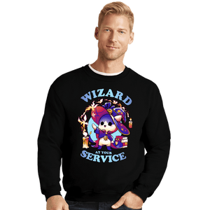 Daily_Deal_Shirts Crewneck Sweater, Unisex / Small / Black Wizard's Call