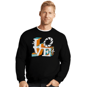 Shirts Crewneck Sweater, Unisex / Small / Black Love Portal