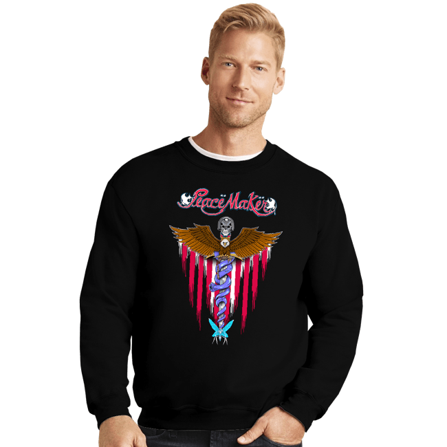 Secret_Shirts Crewneck Sweater, Unisex / Small / Black Peace Feels Good