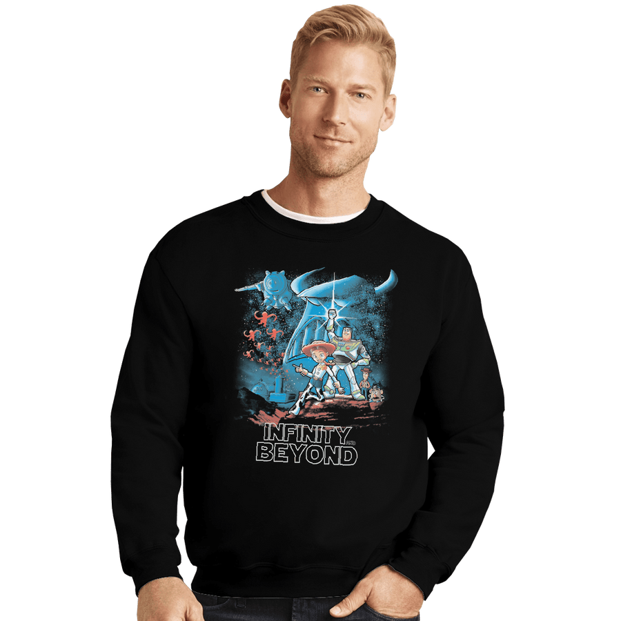 Shirts Crewneck Sweater, Unisex / Small / Black To Infinity And Beyond