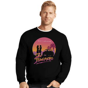 Shirts Crewneck Sweater, Unisex / Small / Black Heaven is a Place on Earth