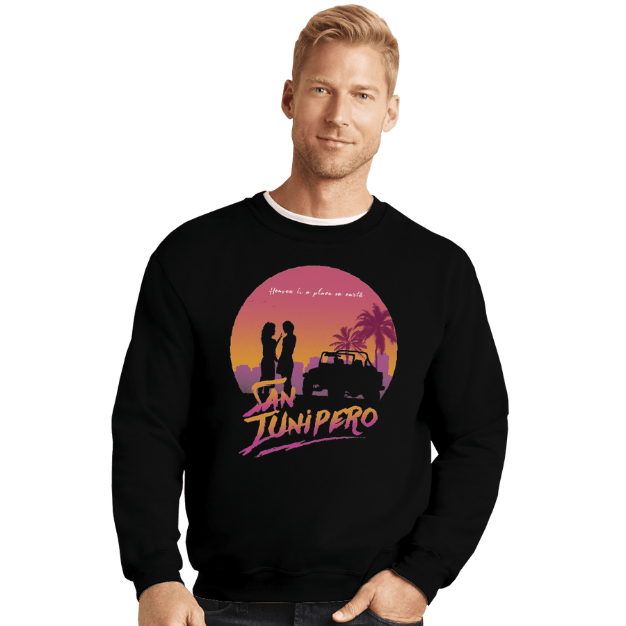Shirts Crewneck Sweater, Unisex / Small / Black Heaven is a Place on Earth