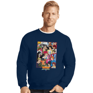 Shirts Crewneck Sweater, Unisex / Small / Navy Dark Tournament Clash Of Demons