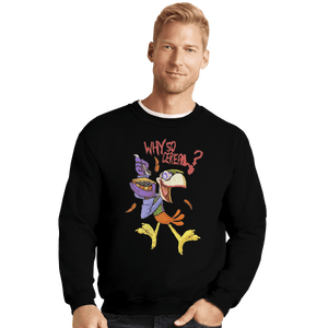 Shirts Crewneck Sweater, Unisex / Small / Black Why So Cereal