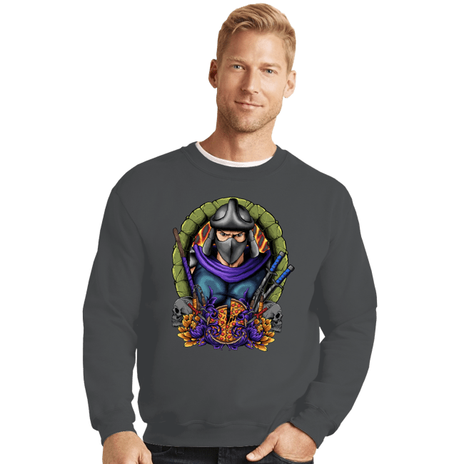 Daily_Deal_Shirts Crewneck Sweater, Unisex / Small / Charcoal Shredder Crest