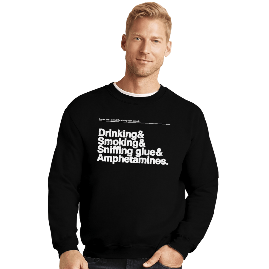 Shirts Crewneck Sweater, Unisex / Small / Black Wrong Weekend