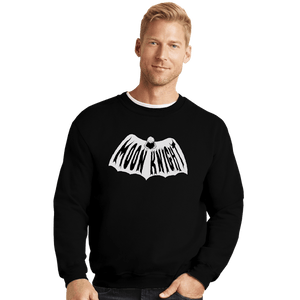 Daily_Deal_Shirts Crewneck Sweater, Unisex / Small / Black Retro Moon Knight