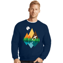 Load image into Gallery viewer, Secret_Shirts Crewneck Sweater, Unisex / Small / Navy The Forest View
