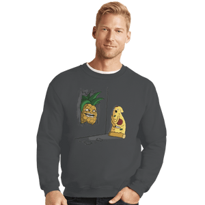 Shirts Crewneck Sweater, Unisex / Small / Charcoal Here's Pineapple