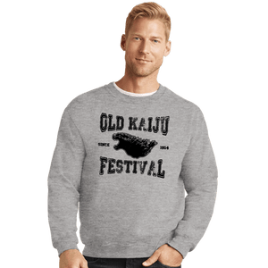 Shirts Crewneck Sweater, Unisex / Small / Sports Grey Old Kaiju Festival