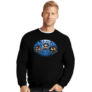Daily_Deal_Shirts Crewneck Sweater, Unisex / Small / Black Ocean Puff Boys
