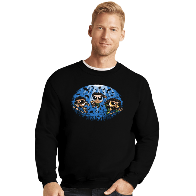 Daily_Deal_Shirts Crewneck Sweater, Unisex / Small / Black Ocean Puff Boys