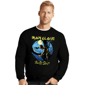 Daily_Deal_Shirts Crewneck Sweater, Unisex / Small / Black Iron Glove