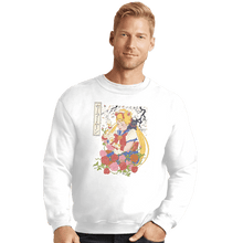 Load image into Gallery viewer, Shirts Crewneck Sweater, Unisex / Small / White Moon Print
