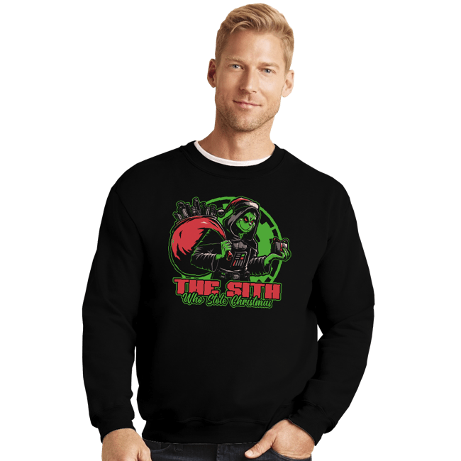 Daily_Deal_Shirts Crewneck Sweater, Unisex / Small / Black The Sith Who Stole Christmas