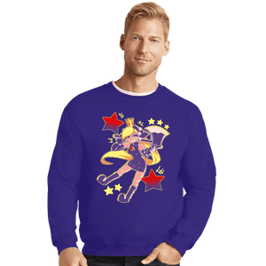 Daily_Deal_Shirts Crewneck Sweater, Unisex / Small / Violet Doppleganger