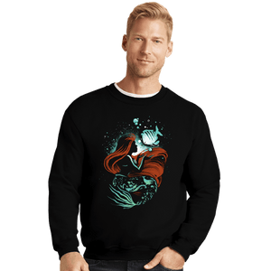 Daily_Deal_Shirts Crewneck Sweater, Unisex / Small / Black Song Of The Mermaid