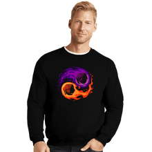 Load image into Gallery viewer, Secret_Shirts Crewneck Sweater, Unisex / Small / Black Balance Dice
