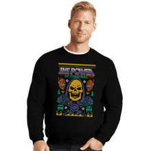Load image into Gallery viewer, Shirts Crewneck Sweater, Unisex / Small / Black The Skele-Power Of Christmas
