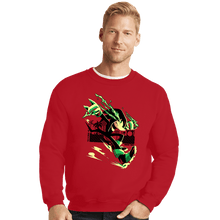 Load image into Gallery viewer, Daily_Deal_Shirts Crewneck Sweater, Unisex / Small / Red The Strongest Dude
