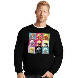 Daily_Deal_Shirts Crewneck Sweater, Unisex / Small / Black Mando Monroe