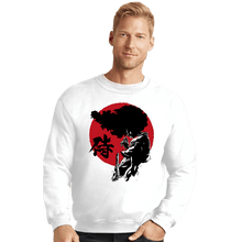 Load image into Gallery viewer, Daily_Deal_Shirts Crewneck Sweater, Unisex / Small / White Afro Sumi-E
