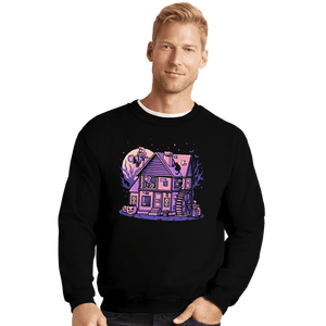Daily_Deal_Shirts Crewneck Sweater, Unisex / Small / Black Hocus Pocus House
