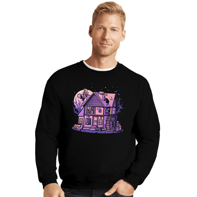 Daily_Deal_Shirts Crewneck Sweater, Unisex / Small / Black Hocus Pocus House