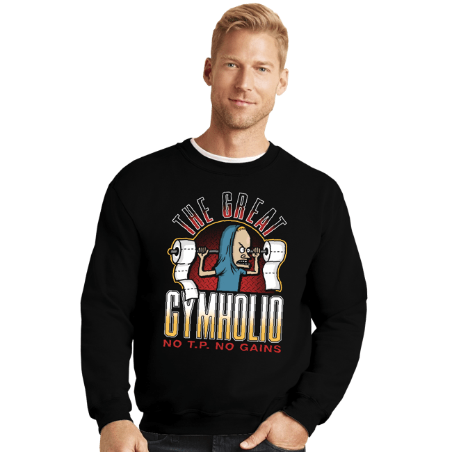 Daily_Deal_Shirts Crewneck Sweater, Unisex / Small / Black Gymholio