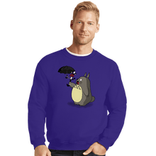 Load image into Gallery viewer, Shirts Crewneck Sweater, Unisex / Small / Violet Aaahh! Fake Umbrella!

