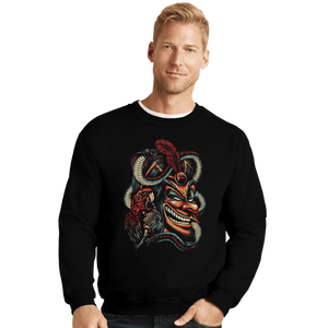 Daily_Deal_Shirts Crewneck Sweater, Unisex / Small / Black Hunger For Power