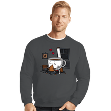 Load image into Gallery viewer, Secret_Shirts Crewneck Sweater, Unisex / Small / Charcoal Coffee And Cigarette
