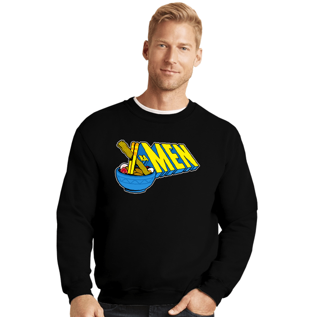 Daily_Deal_Shirts Crewneck Sweater, Unisex / Small / Black X Ra-Men