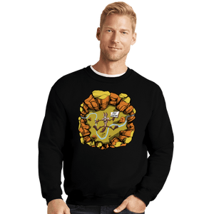 Daily_Deal_Shirts Crewneck Sweater, Unisex / Small / Black Stay Positive