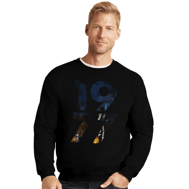 Shirts Crewneck Sweater, Unisex / Small / Black 1977 SW
