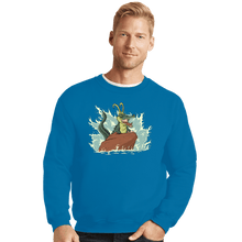 Load image into Gallery viewer, Secret_Shirts Crewneck Sweater, Unisex / Small / Sapphire The Little Alligator
