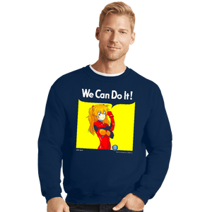 Shirts Crewneck Sweater, Unisex / Small / Navy We Can Do It Shinji