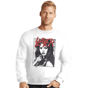 Daily_Deal_Shirts Crewneck Sweater, Unisex / Small / White Slayer Buffy