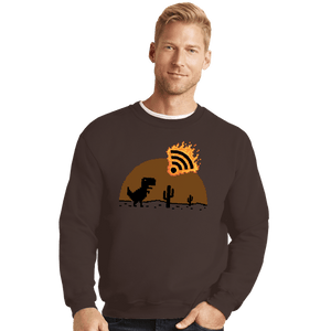 Shirts Crewneck Sweater, Unisex / Small / Dark Chocolate Apocalypsis Signal