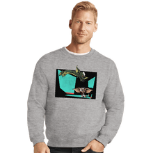 Load image into Gallery viewer, Daily_Deal_Shirts Crewneck Sweater, Unisex / Small / Sports Grey Gizmo And Stripe
