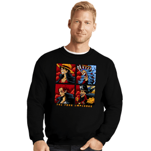 Daily_Deal_Shirts Crewneck Sweater, Unisex / Small / Black The Four Emperors