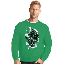 Load image into Gallery viewer, Daily_Deal_Shirts Crewneck Sweater, Unisex / Small / Irish Green Snake Legacy
