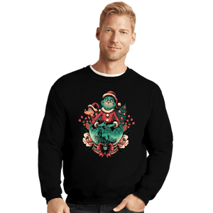 Daily_Deal_Shirts Crewneck Sweater, Unisex / Small / Black Too Grumpy For Christmas