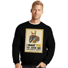 Load image into Gallery viewer, Secret_Shirts Crewneck Sweater, Unisex / Small / Black Knights Wanted
