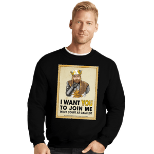 Secret_Shirts Crewneck Sweater, Unisex / Small / Black Knights Wanted