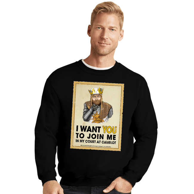 Secret_Shirts Crewneck Sweater, Unisex / Small / Black Knights Wanted